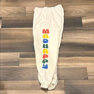 Madhappy Cream Sweatpants Size Medium .